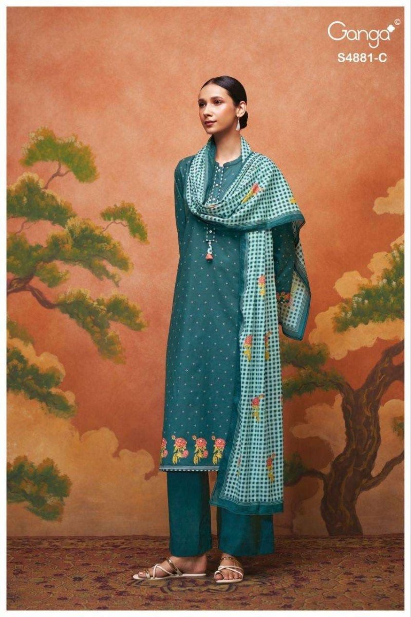 Kivika 4881 By Ganga Cotton Printed Salwar Kameez